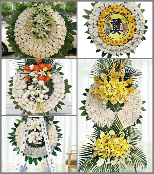 湖北黄石市阳新县木港镇北山村花圈速递